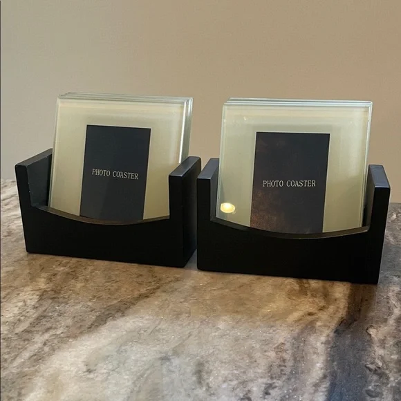 Glass Photo Coaster Set - Picture 1 of 5